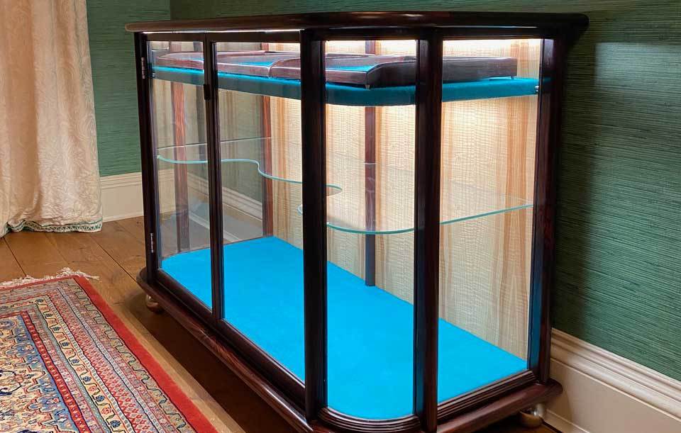 Indian Rosewood Display Cabinet