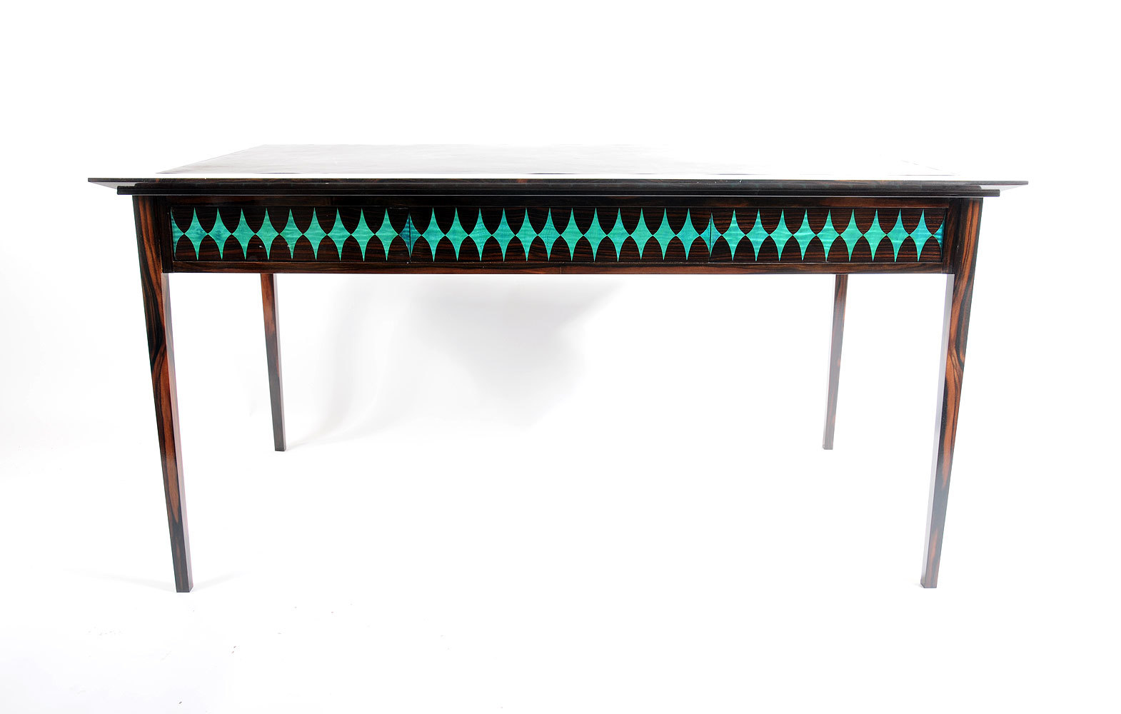Macassar Ebony and Turquoise Table